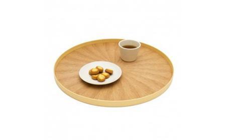 Round Rays Tray L タモ ash  ｜トレー プレート お皿 皿 食器 インテリア