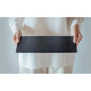 TSUKI-JIRIWOODPLATEフラット藍染M ｜トレー プレート お皿 皿 食器 インテリア