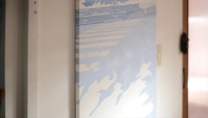 原画【gift】オリジナル風景画　キャンバス ペインティング　小田原出身在住イラストレーターの作品　心象風景　子供の頃見た風景　海　空　山 アート アート 