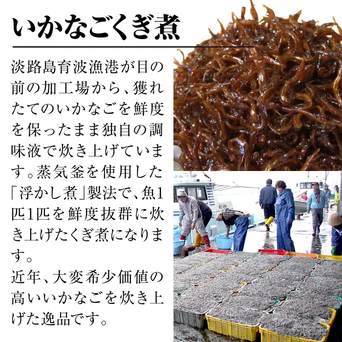 淡路島 高栄水産、いかなごくぎ煮とちりめんじゃこのセット 600g（300g×2箱）