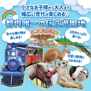 あらかわ遊園フリーパス（大人）３枚【015-003】歴史あるアミューズメントパーク施設 東京 体験型 遊園地 チケット 利用券 子供 キッズ 観光 旅行 親子 家族連れ 東京都 荒川区
