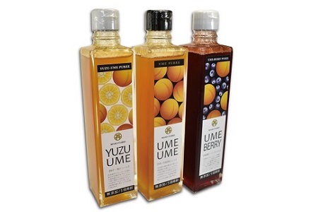 丹波・梅ピューレ3種詰め合わせ UMEUME（梅）・YUZUUME（柚子梅）UMEBERRY（梅ベリー） 京都 丹波 完熟梅 無添加 5倍希釈 315ml [020WT001]