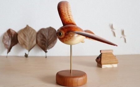 木工品【飛ぶフクロウ】　工房西岡　【11218-0580】