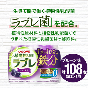 【2ヶ月に1回　計3回定期便】植物性乳酸菌ラブレ　鉄分36本（計108本） [052S06-T]