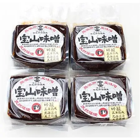 豆味噌(赤みそ)　宝山味噌・吟醸　すり400g×4個【1150414】
