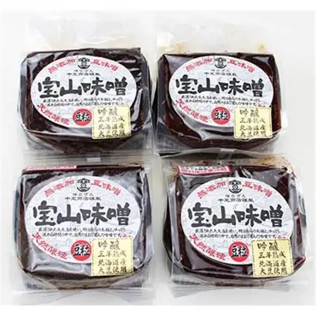 豆味噌(赤みそ)　宝山味噌・吟醸　つぶ400g×4個【1150415】