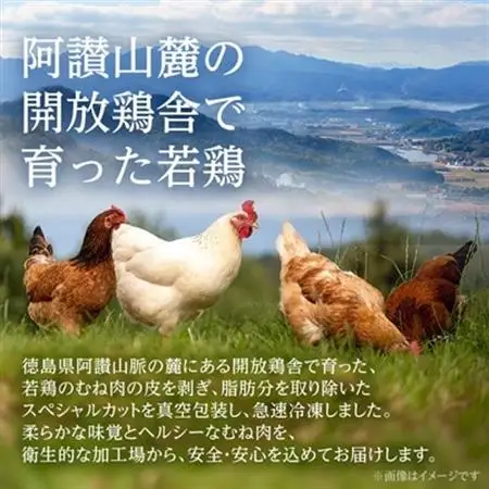 徳島産若鶏皮なしむね肉(スペシャルカット)500g×4P_肉 鶏肉 鶏肉 とりにく チキン_【配送不可地域：離島】【1346675】
