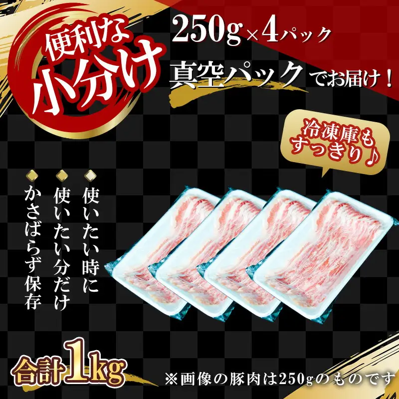 【農場直送】真空パック　北海道産　北島ワインポーク　しゃぶしゃぶ用バラ 1kg【小分け】　【余市のブランド豚肉】　ワインで育てた豚　余市産豚肉　北海道産豚肉　国産豚肉　小分け豚肉　安心安全豚肉 北島豚 _Y067-0022
