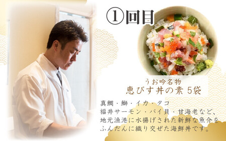 【定期便5ヶ月】「贅沢海鮮丼の素」(計25食) [047-j001] 