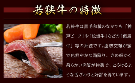 [002-b002] 若狭牛 サーロインステーキ 420g （210g × 2枚）