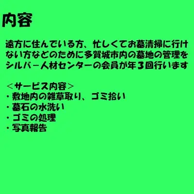 お墓清掃サービス　C　【04209-0092】