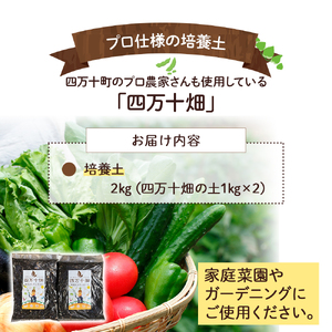 味と収穫量が違う、プロ仕様の培養土「四万十畑」２Lｘ２袋　Fis-A04 趣味 ガーデニング 家庭菜園 園芸 ベランダ菜園 プランター 種 種子 プロ仕様の肥料 培養土 畑 土造り 土壌改良 土づくり 土壌改良剤