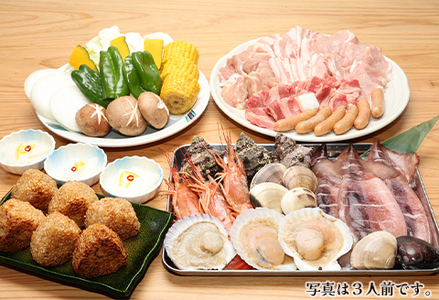 【Kamogawa SEASIDE BASE】浜の食堂 海鮮BBQ利用券 １人前《飲み放題・お土産付き》　[0021-0005]