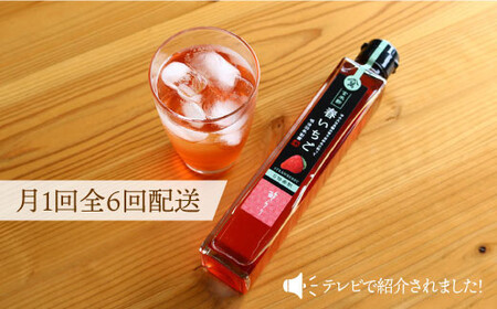 【月1回3種×6回定期便】 飲む玄米酢 酢らり （ゆず・しそ・いちご）計18本＜川添酢造＞ [CDN016] 果実酢