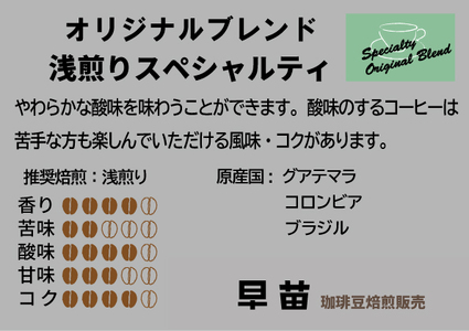 【早苗】焙煎珈琲豆（さわやかな酸味を楽しむセット　3種×各100g）豆  0020-006-S05-1