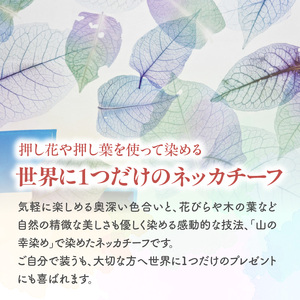 染めの王国新宿・神楽坂生まれの新時代の染色　「山の幸染め」カラフルネッカチーフ 0049-004-S05