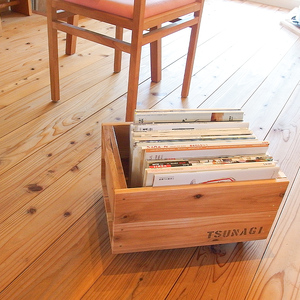 コロ付きりんご木箱 mi0025-0001