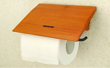 木製＋鉄のトイレットペーパーホルダー（アイアン雑貨） mi0025-0006