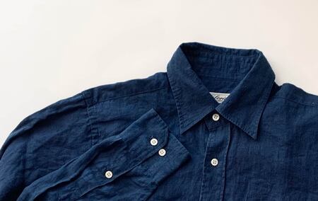 藍染シャツ（男女兼用）Lサイズ mi0083-0003