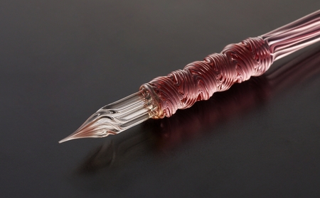 【ガラスペン】オリジナルひねり 軸径10mm (カラー：サーモンピンク)_0162-004-T05-2