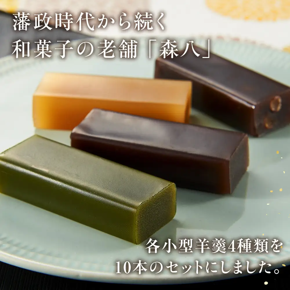 「森八」小型羊羹「粋」（10本入）