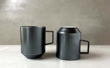金善製陶所 80カットマグ 銀砂 有田焼 マグカップ ペア シンプル 食器 ブラック シルバー スタイリッシュ A24-122
