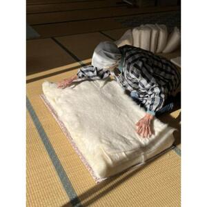 座布団 青柄 1枚 ( 68cm×120cm ) 手作り｜布団 ふとん ふとん