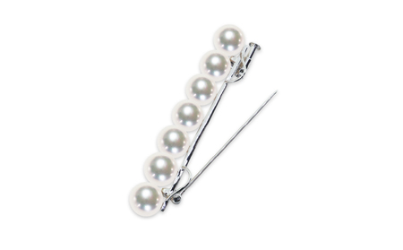 アコヤ真珠 ブローチ 7.5mm 7珠 天成真珠 アクセサリー  A270-114017
