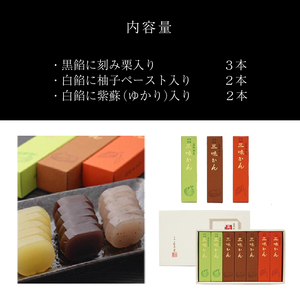【有限会社 花赤堂】三味かん（さんみかん）七本入り 