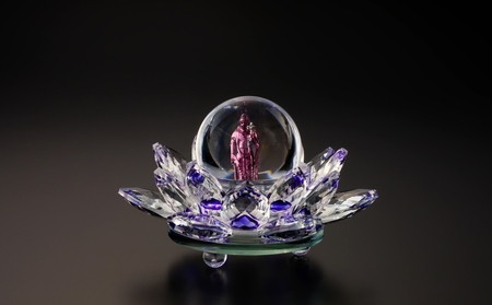 紫色の18金パープルゴールド観音像_0158-001-T05