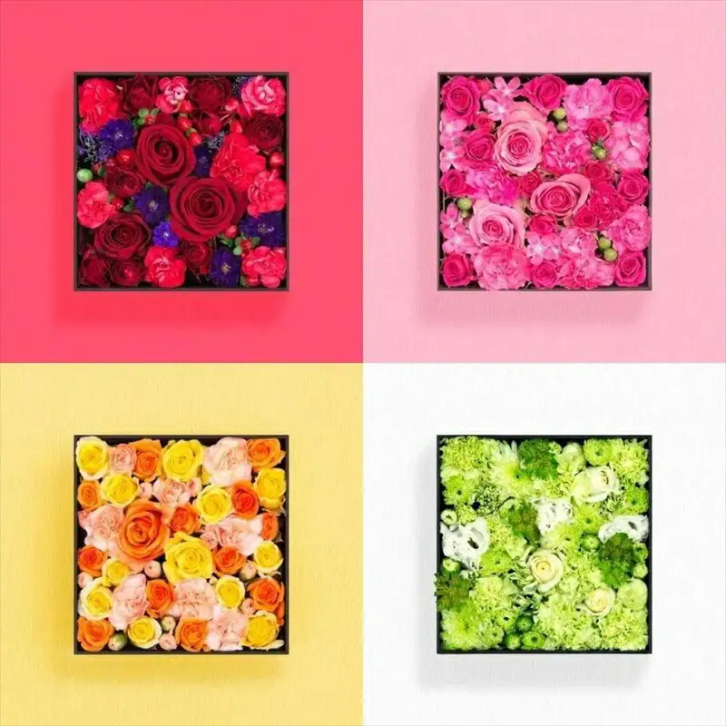 季節のお花でボックスアレンジメント（16cm×16cm）【 神奈川県 小田原市 花 花 】