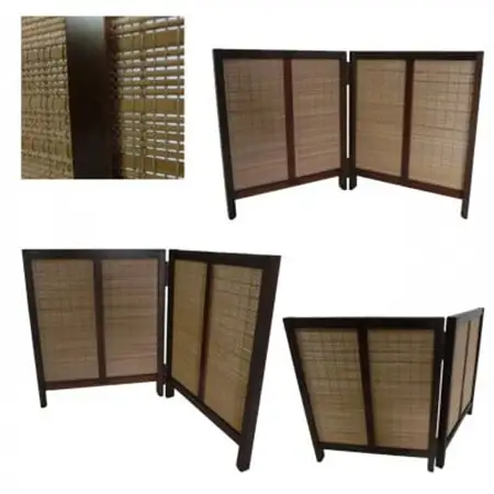 土肥家具工芸の卓上衝立 燻竹簾 パターン1の70x42タイプ ブラウンxいぶし竹3_雑貨・日用品  家具・インテリア _【1399787】