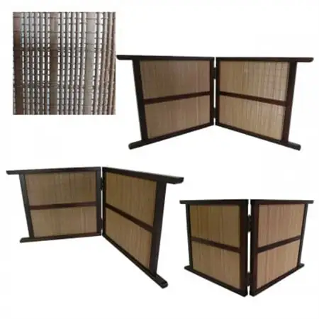 土肥家具工芸の卓上衝立 燻竹簾パターン1の84x35タイプ ブラウンxいぶし竹1_雑貨・日用品  家具・インテリア _【1399788】