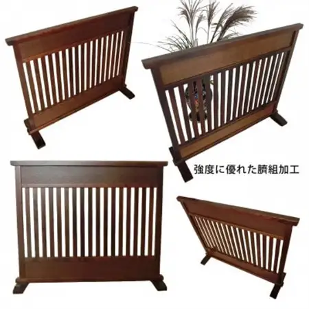 土肥家具工芸の衝立 格子75タイプ ブラウン 天然木無垢材のインテリア家具_雑貨・日用品  家具・インテリア _【1368811】