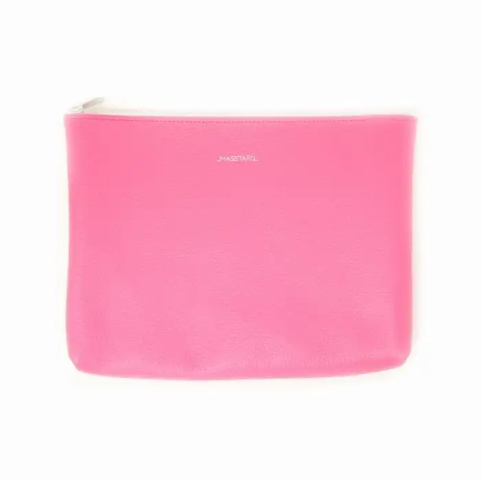 MASSTARD -MINIMAL LEATHER POUCH LARGE-PINK