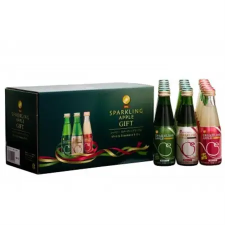 シャイニーアップルジュース　スパークリングアップル詰合せセット　200ml×18本_飲料・ドリンク 炭酸飲料 ジュース   飲料・ドリンク  ジュース _【1107754】