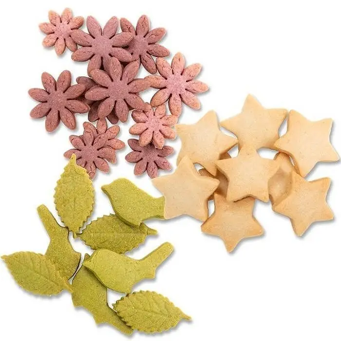 【敬老の日】大分県産地粉（小麦粉・米粉）使用 クッキー3種（紅芋お花・お茶・玄米）セット 300g（100g×3袋）【卵・乳製品不使用／ギフト用包装】【ゆふいんwakoya】