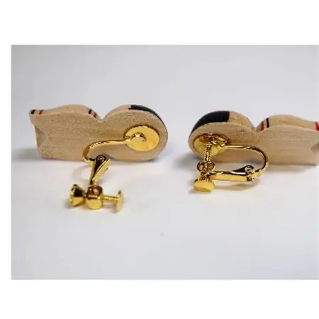 「こけス」イヤリング(りんごVer)_装飾品・工芸品     装飾品・工芸品 ピアス・イヤリング アクセサリー _【1238409】