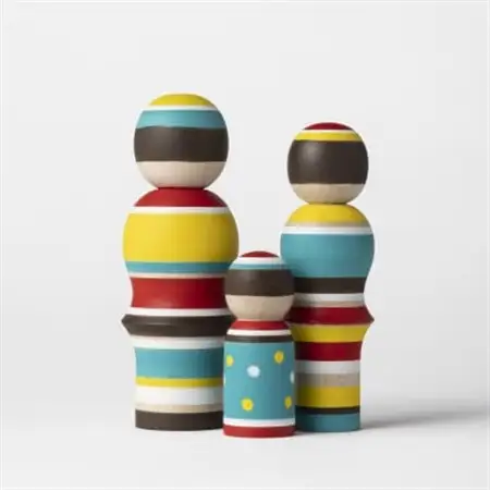 ルビンのこけし(カラフル/ファミリー)_雑貨・日用品 家具・インテリア    装飾品・工芸品   _【1342167】