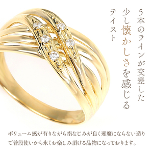 普段使い K18 ダイヤモンド リング 　R3348DI-Y 188-022