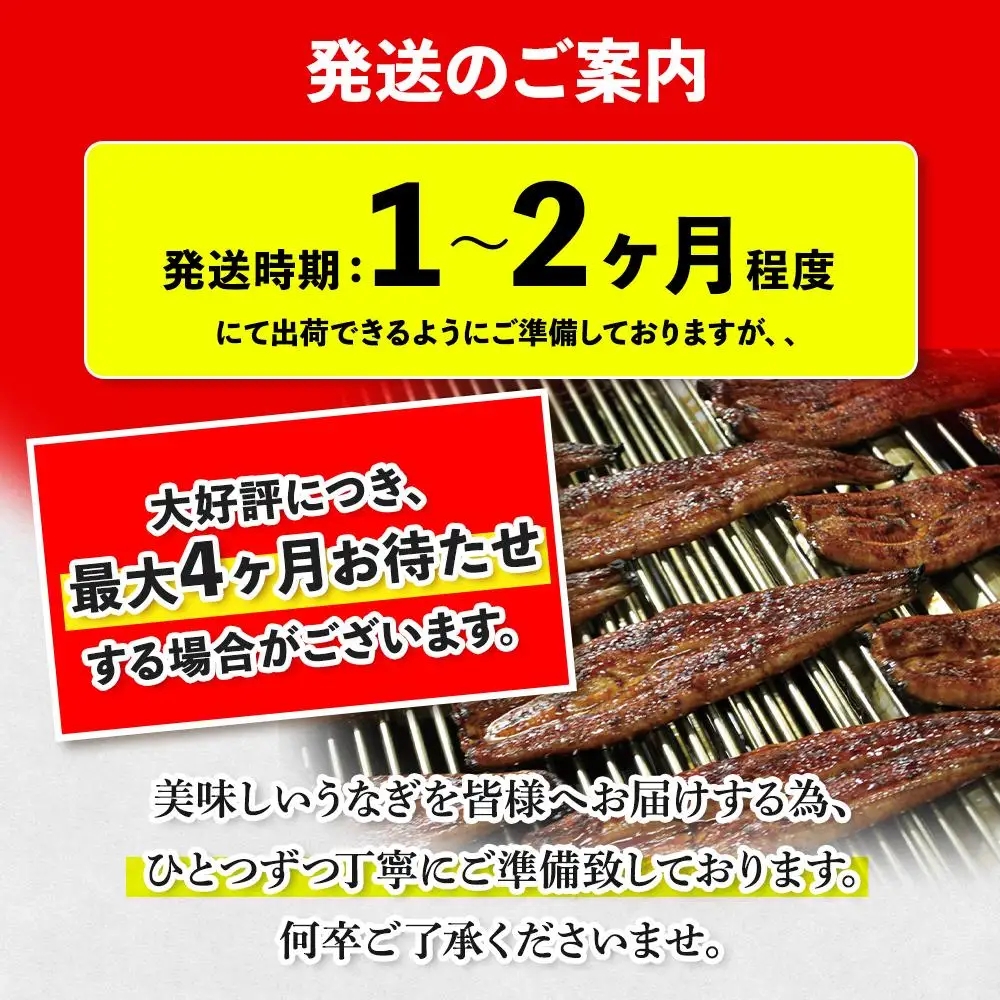 鹿児島県産うなぎ長蒲焼4尾