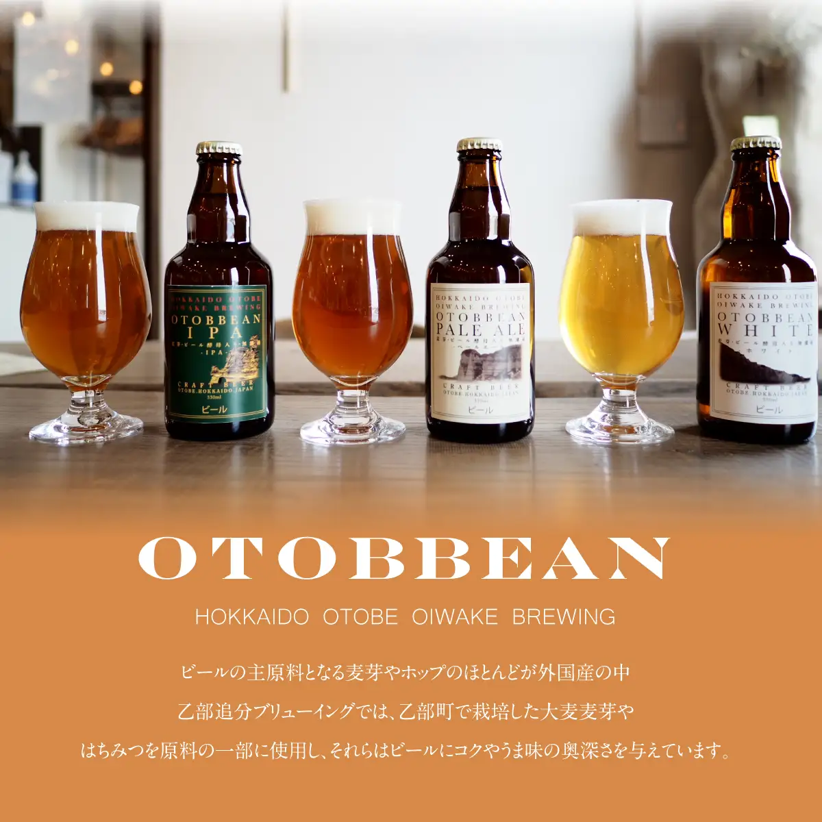 ＜OTOBBEAN-オトビアン-　12本セット（3種類×各4本）＞クラフトビール 330ml 北海道 道産 ご当地 ビール IPA ペールエール ホワイトエール セット 瓶ビール 飲み比べ お酒 宅飲み 晩酌