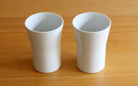 【白山陶器】【2人分の食器】ミストホワイト タンブラー2点セット[TA134]
