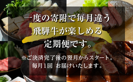 【まるごと定期便】飛騨牛三昧 総量 2.7kg 全3回 お届け 定期便 [S525]