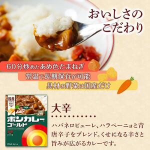 【定期便全5回】ボンカレーゴールド（大辛）30個×5回　計150個