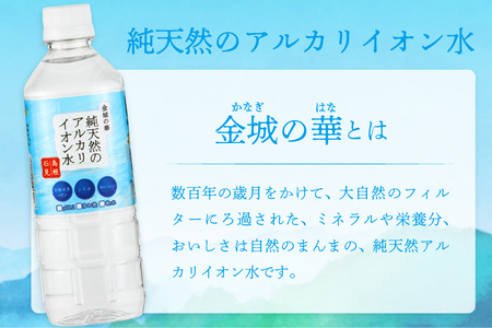 ミネラルウォーター 金城の華500ml 24本入 1箱 6回配送 飲料水 水 アルカリイオン水 定期 定期便 6回 【043_1836】
