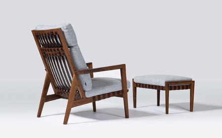 【Ritzwell】BLAVA SET / HIGH-BACK EASY CHAIR + OTTOMAN [AYG056]