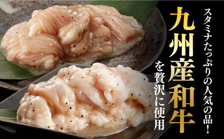 【全6回定期便】【塩だれ】 九州産和牛 ホルモン 2種 計1kg（ シマチョウ 250g×2袋・ 小腸 250g×2袋） 長与町/岩永ホルモン [EAX148]国産 牛肉 ミックス 小分け 味付き 冷凍 焼肉
