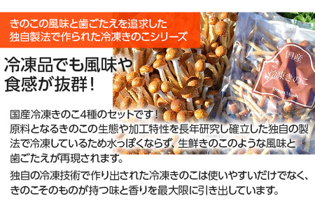 冷凍きのこセット500g×4（博多すぎたけ・しめじ・えのき・エリンギ）　AU03