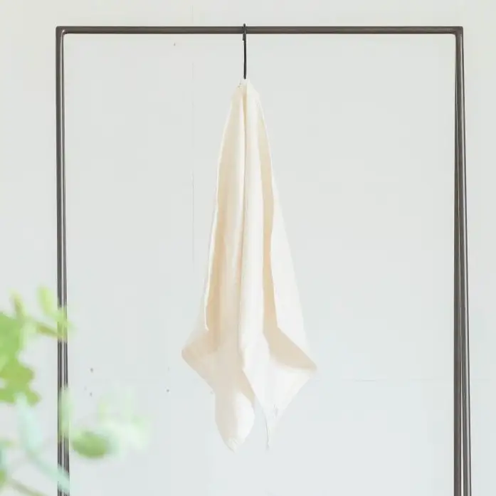 速乾・コンパクト・肌に優しいガーゼ＆パイルのループ付フェイスタオル７枚セット キナリ